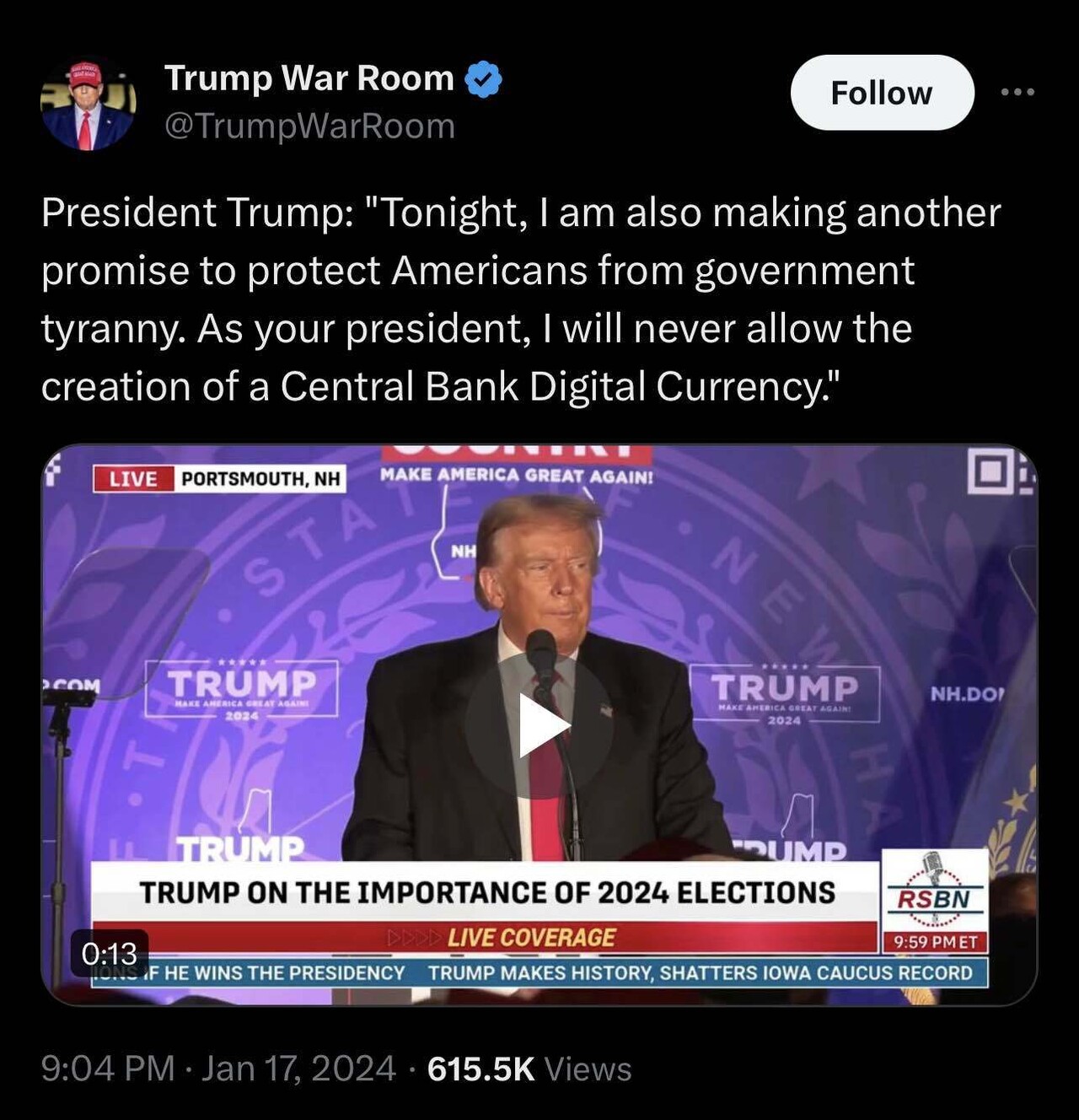 Trump Tweet